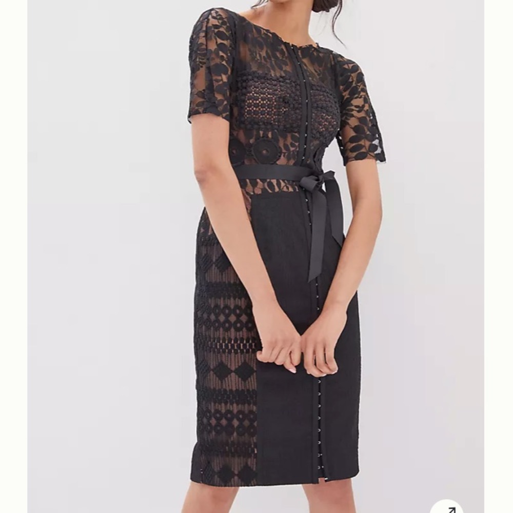 Beguile by Byron Lars for Anthropologie Black Carissima Sheath Dress